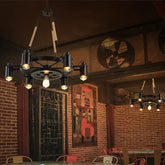 Black Rope Metal Pendant Light for Dining Room